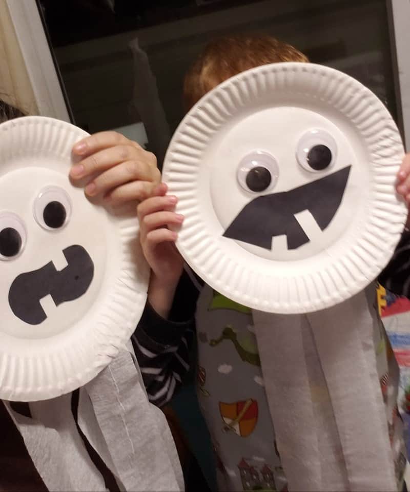 marika paper plate spooky faces