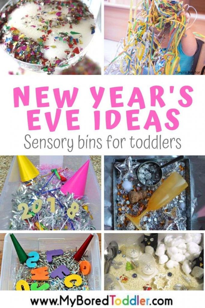 New Years Eve Sensory Bins for Toddlers