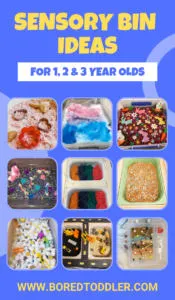 Sensory Bin Ideas for 1, 2 & 3 year olds