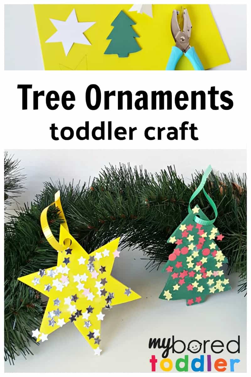 Tree ornaments foam craft for toddlers for Christmas