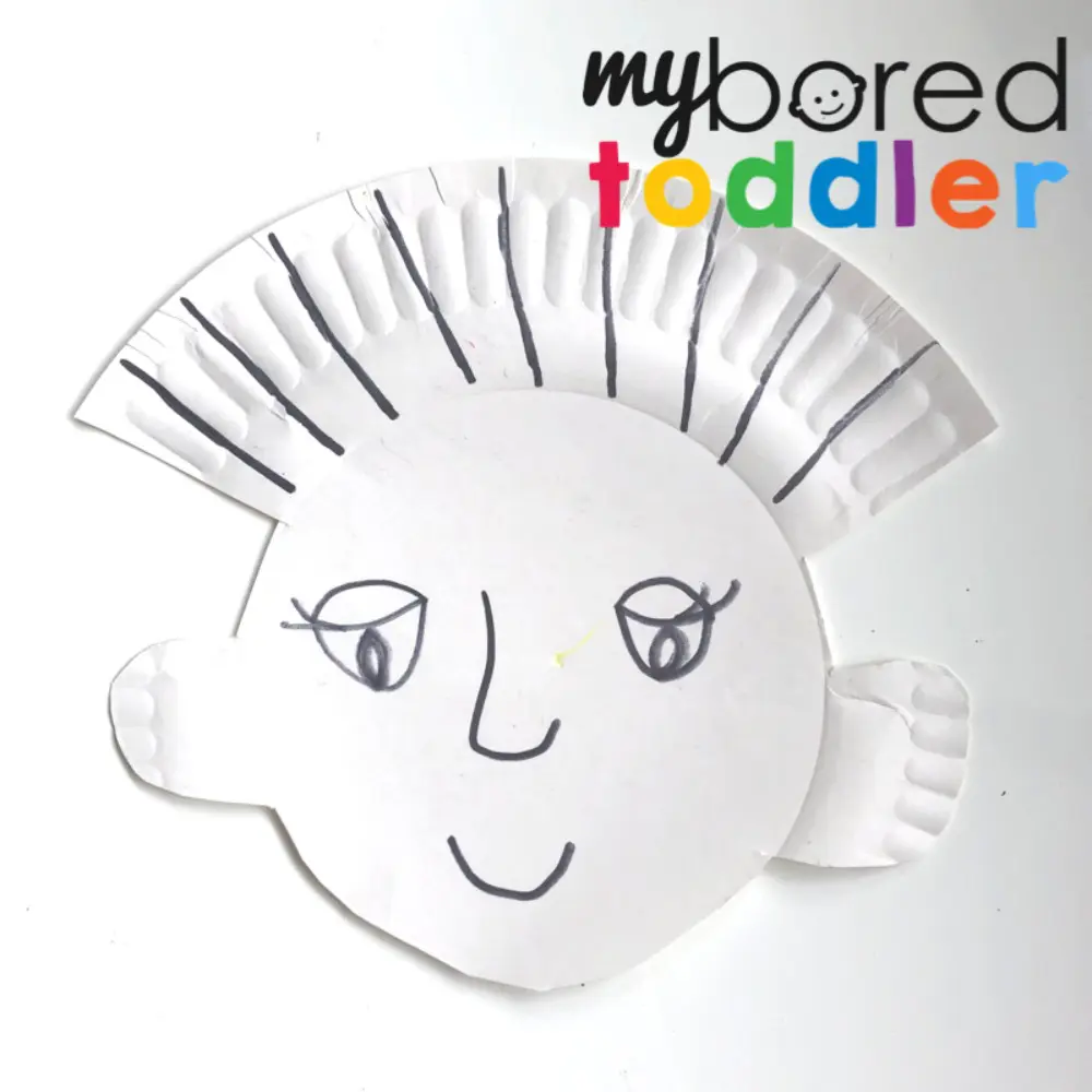 paper plate hair cuts toddler activity for scissor skills