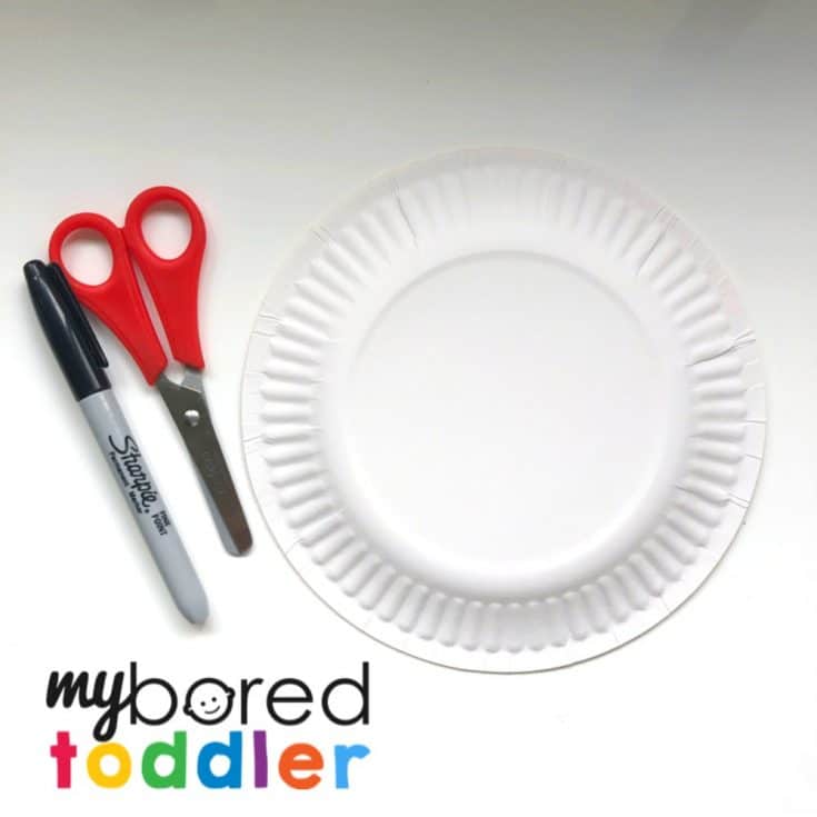 Paper Plate Hair Cuts - Toddler Activity for Scissor Skills