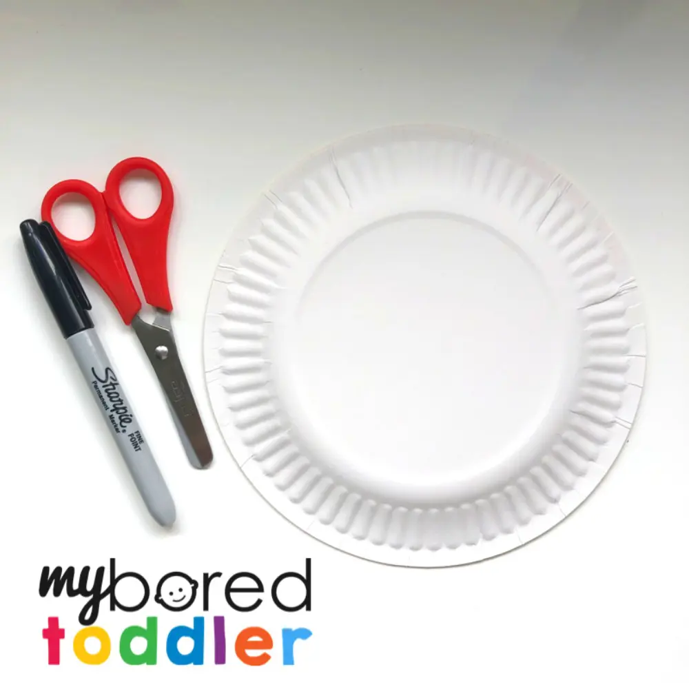 Paper Plate Hair Cuts - Toddler Activity for Scissor Skills 