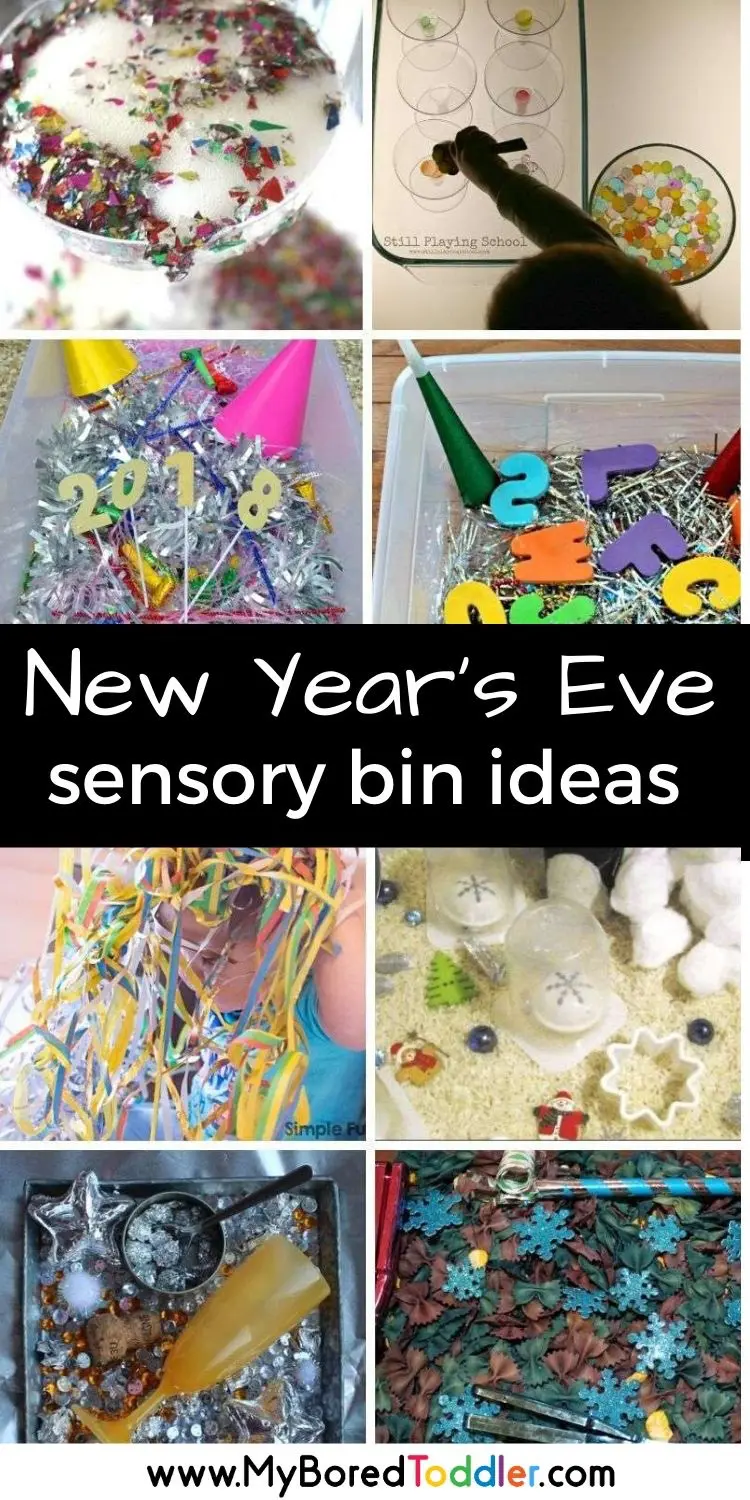 toddler sensory bins for New year's eve