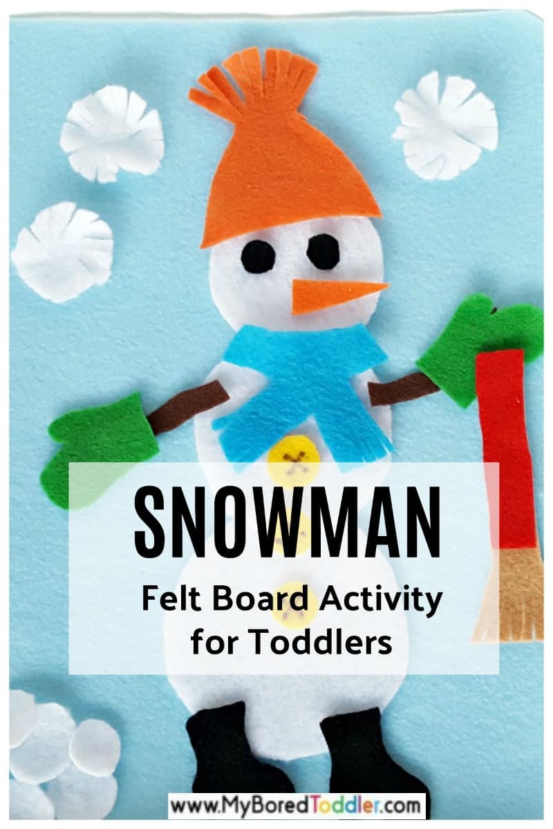 Dress Frosty the Felt Snowman preschool winter felt board activity