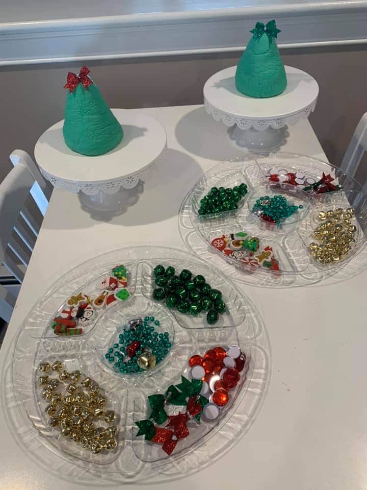 playdough christmas tree craft for toddlers inviation to play candie