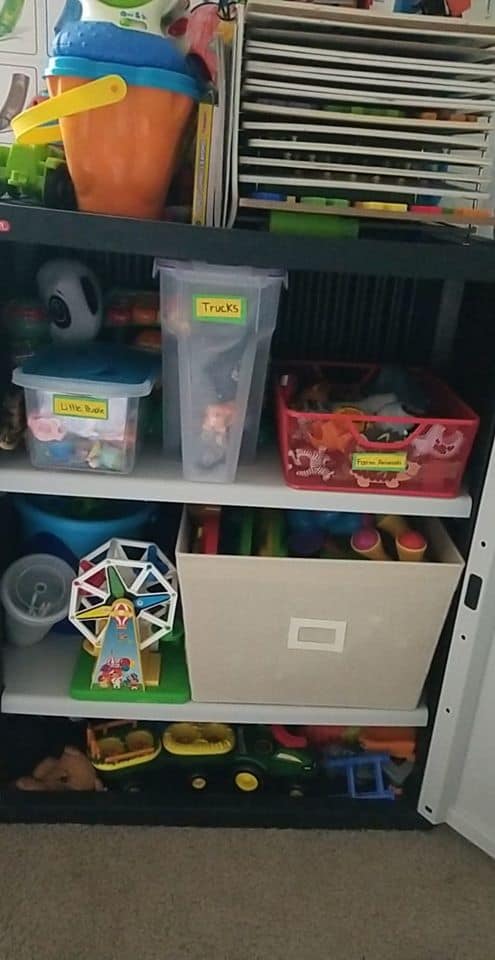 Toy storage ideas from dollar tree and clearance isles 