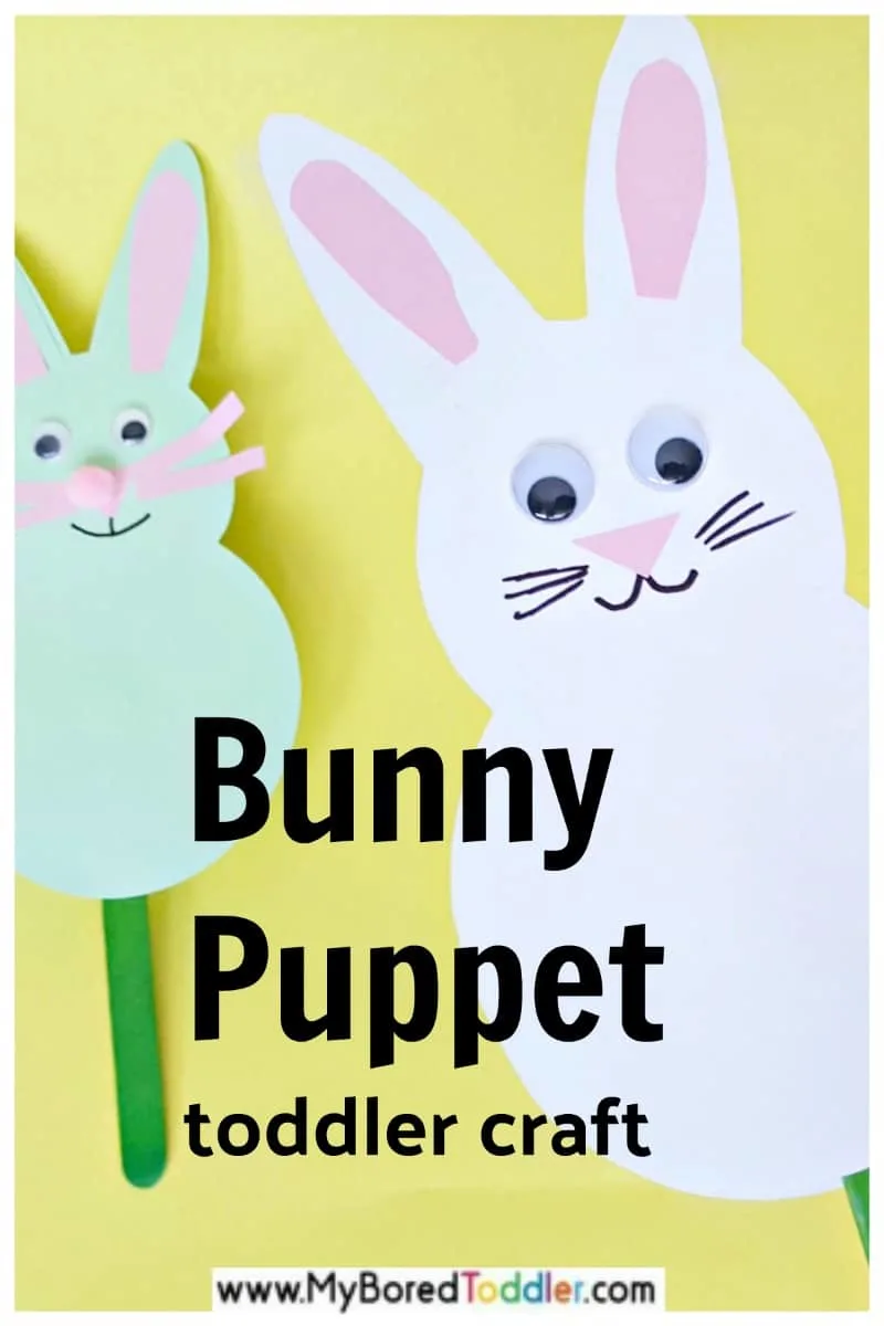 Bunny puppet toddler craft Spring season activity