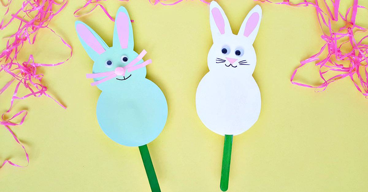 Bunny Puppet Craft - My Bored Toddler