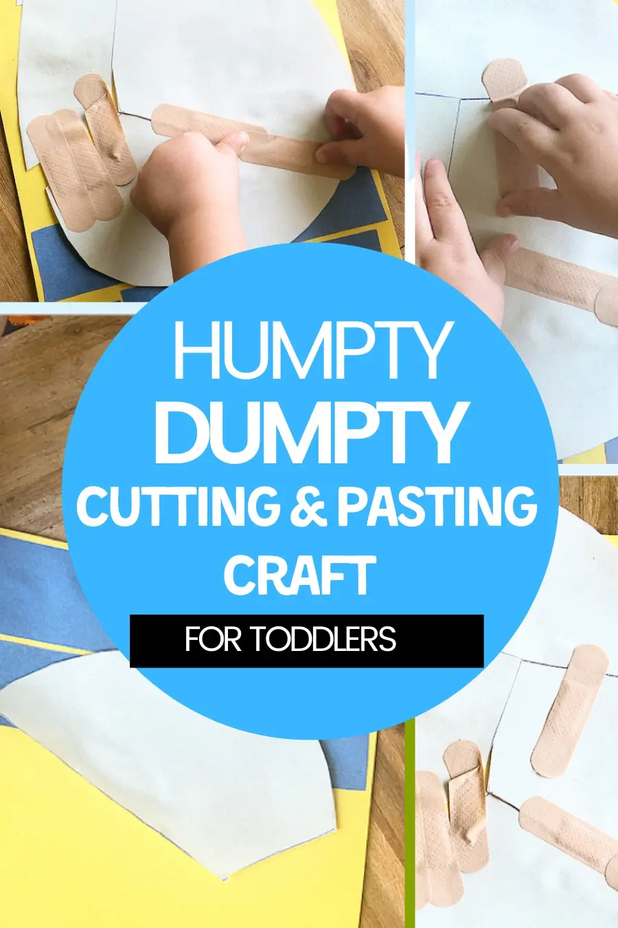 Humpty Dumpty cutting and pasting craft for toddlers 
