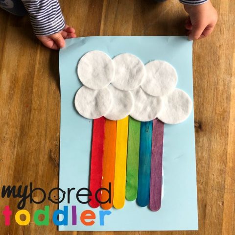 Craft Stick Rainbow - My Bored Toddler