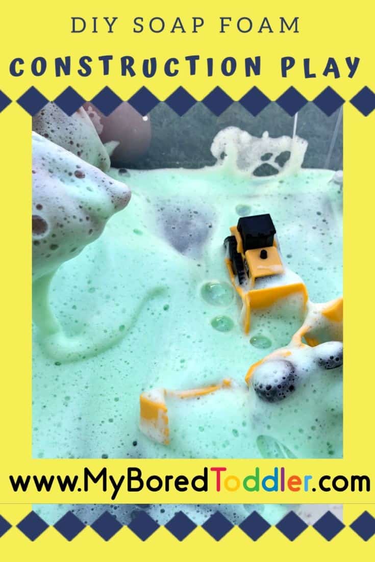 soap foam construction play pinterest