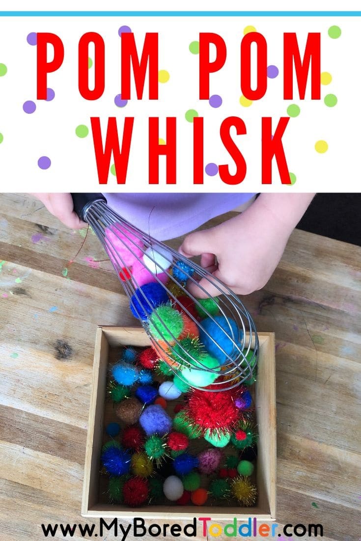 Pom pom whisk toddler activity idea