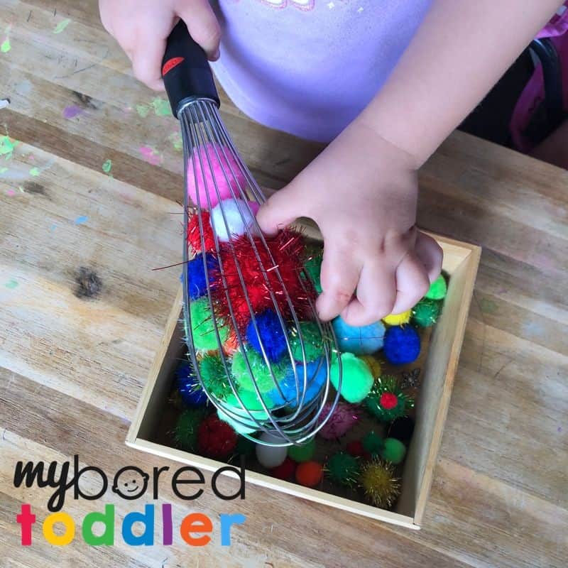 pom pom whisk toddler activity fine motor 2