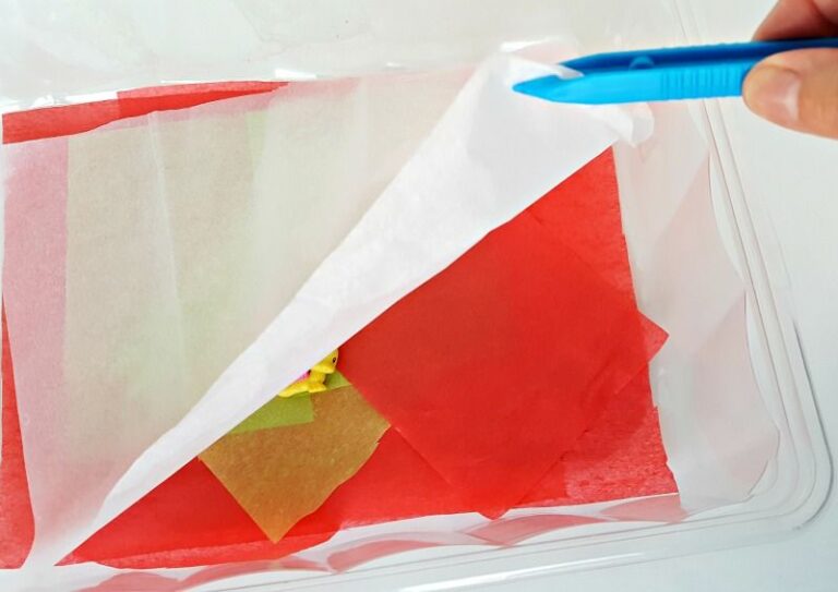 Tissue Paper Sensory Bin for Toddlers My Bored Toddler