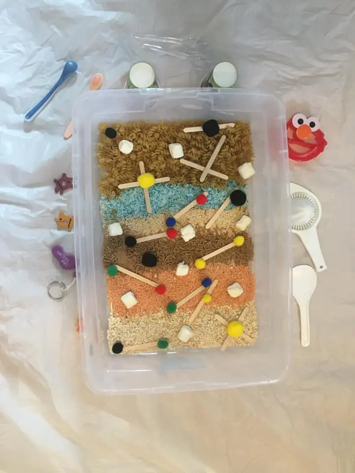 random items sensory bin