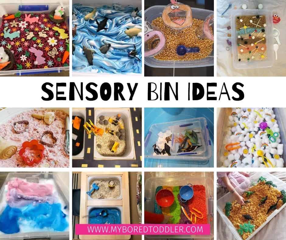 Sensory Bin Ideas for 1, 2 & 3 year olds - My Bored Toddler