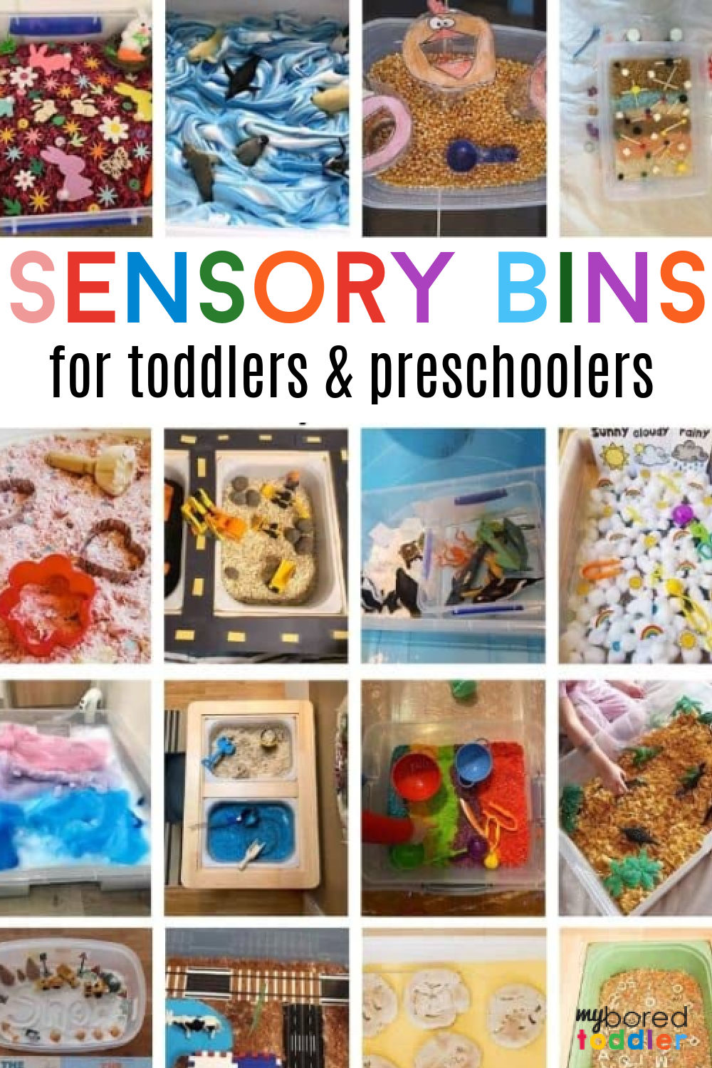 sensory bins for 1 2 3 year olds pinterst My Bored Toddler