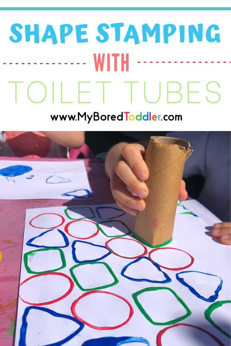 shape stamping with toilet tubes or toilet rolls pinterest