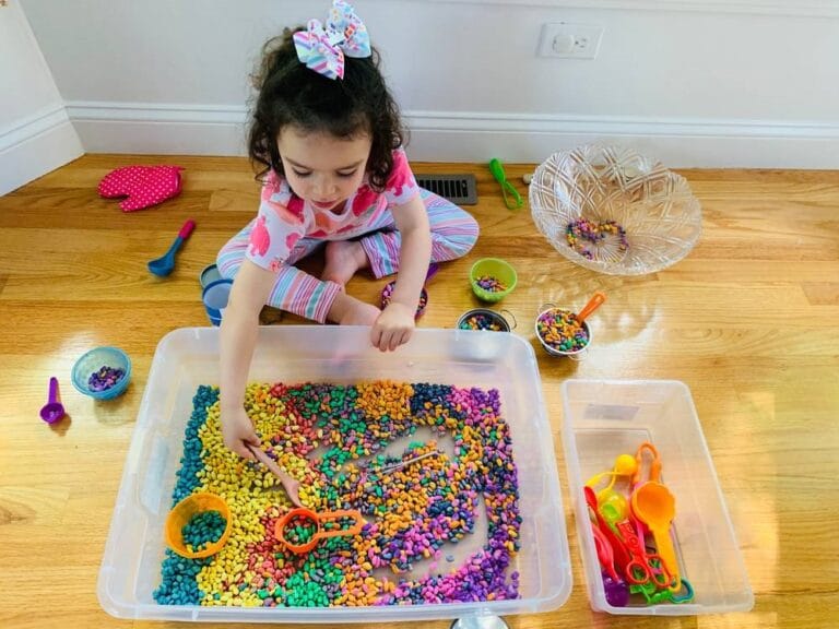 Magic Bean Soup - Sensory Bin - My Bored Toddler