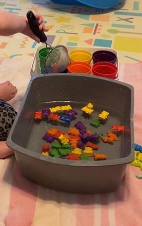 water play activity for toddler and babies - water scooping 