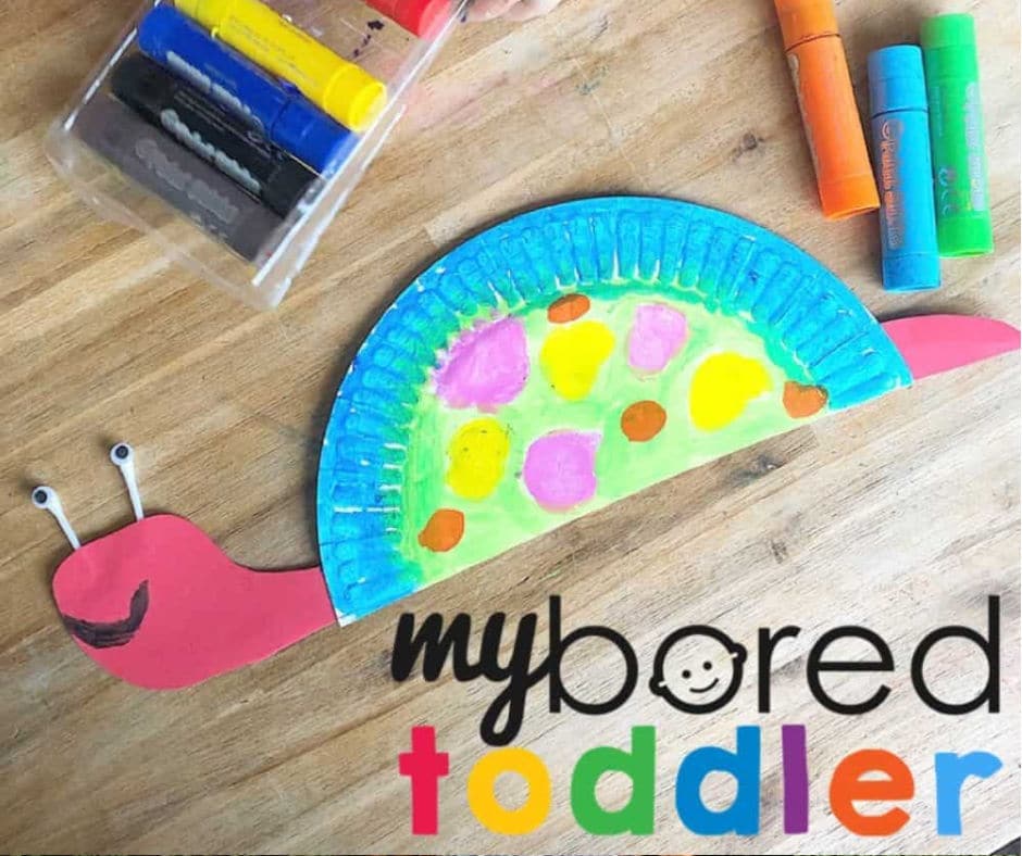 Snail Sticky Board Craft - Happy Toddler Playtime