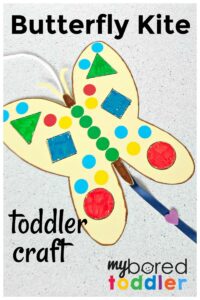 Butterfly Kite Toddler Craft - My Bored Toddler