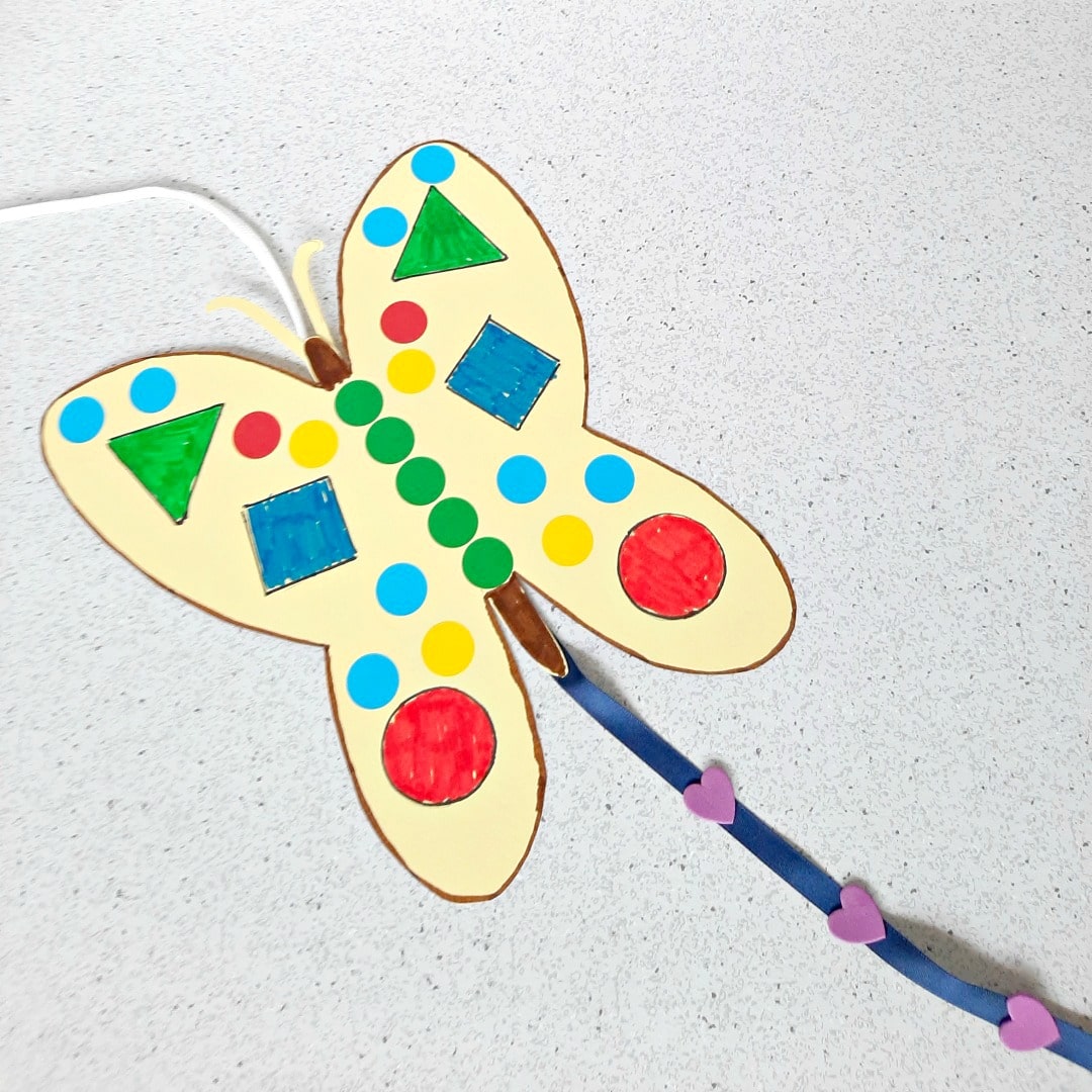 Kids Butterfly Kite Children Toy Outdoor Flying Game Activity With Tail Spring 