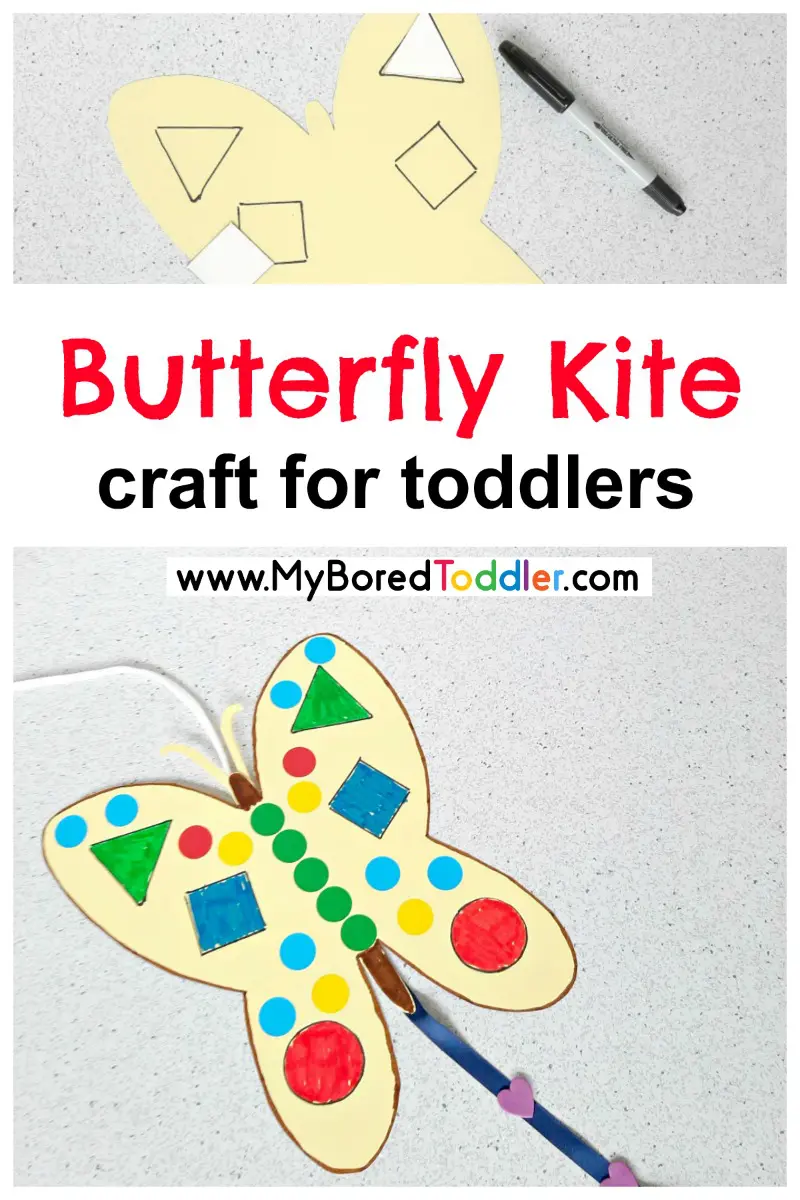 Butterfly Kite Toddler Craft - My Bored Toddler