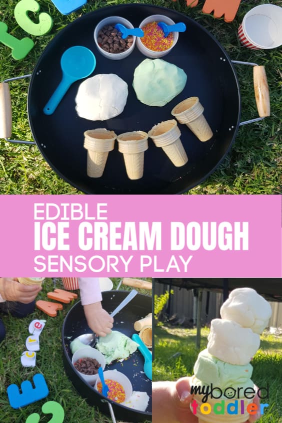 EDIBLE ICE CREAM DOUGH SENSORY PLAY PINTEREST TODDLERS 