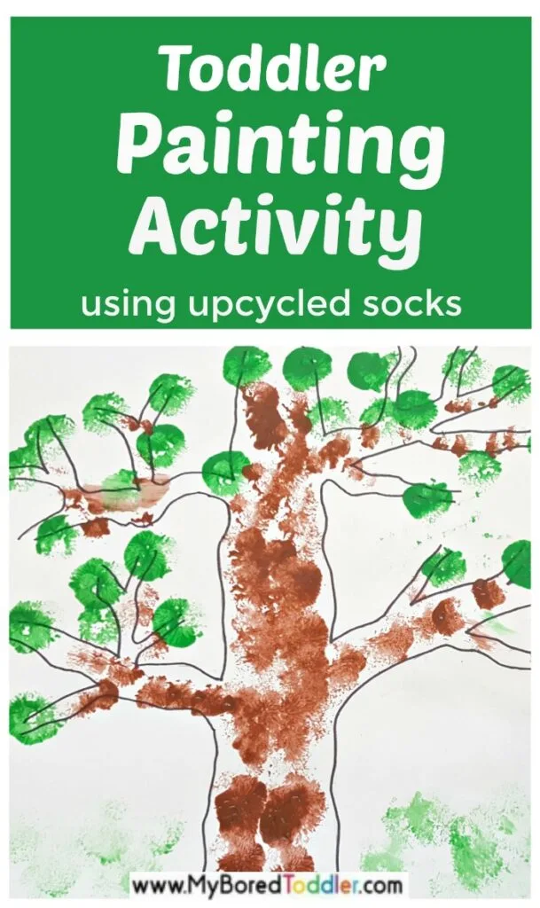 Toddler Painting Activity with Upcycled Socks
