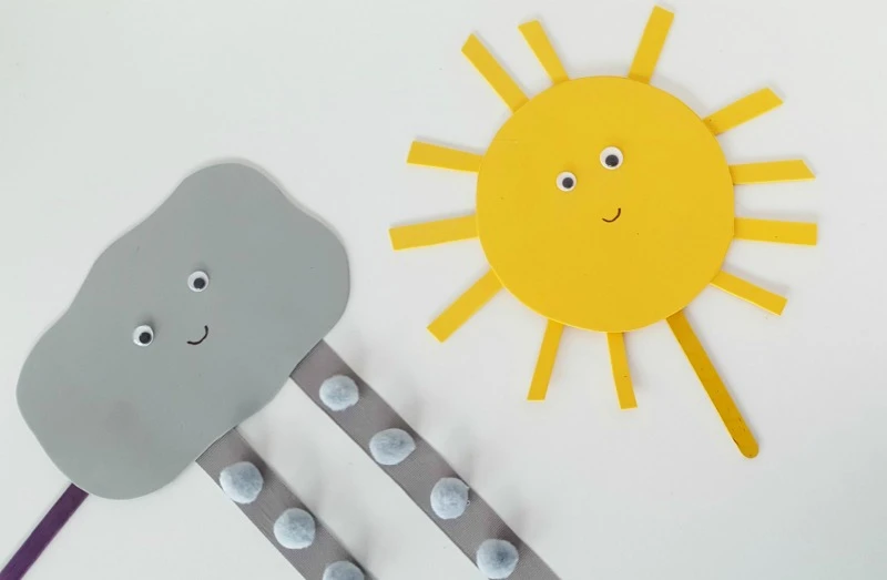 Weather Puppets for Toddler Pretend Play 