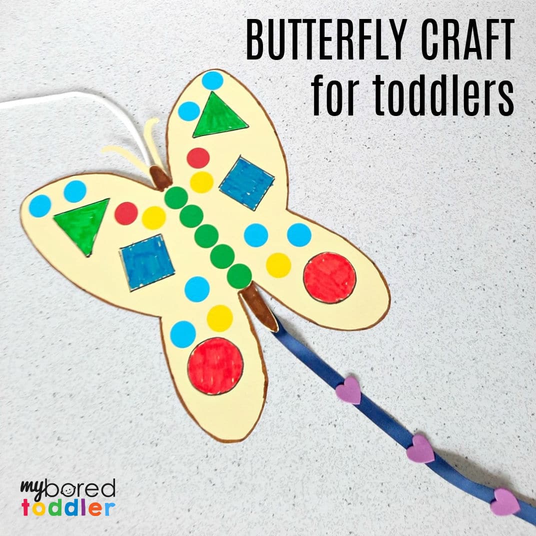 butterfly kite craft for toddlers to make