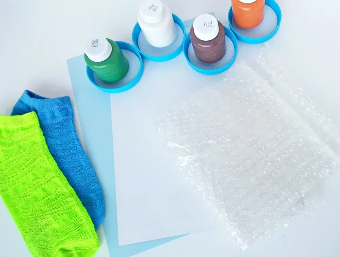 Toddler Painting Activity with Upcycled Socks 