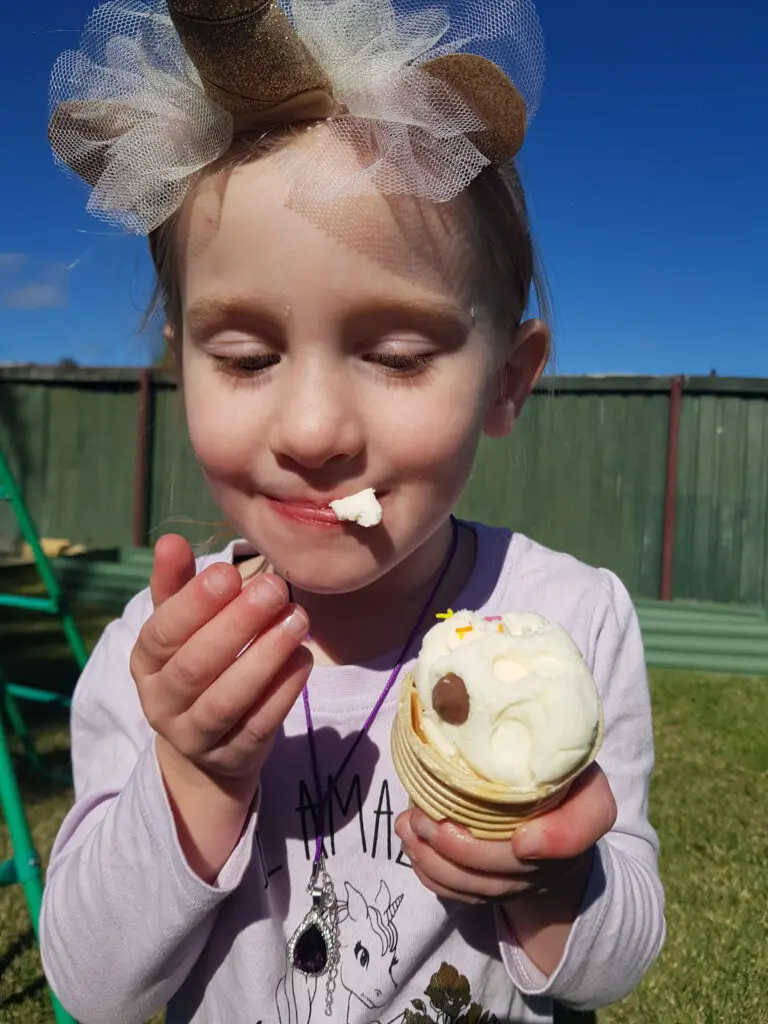 ice cream dough sensory play 