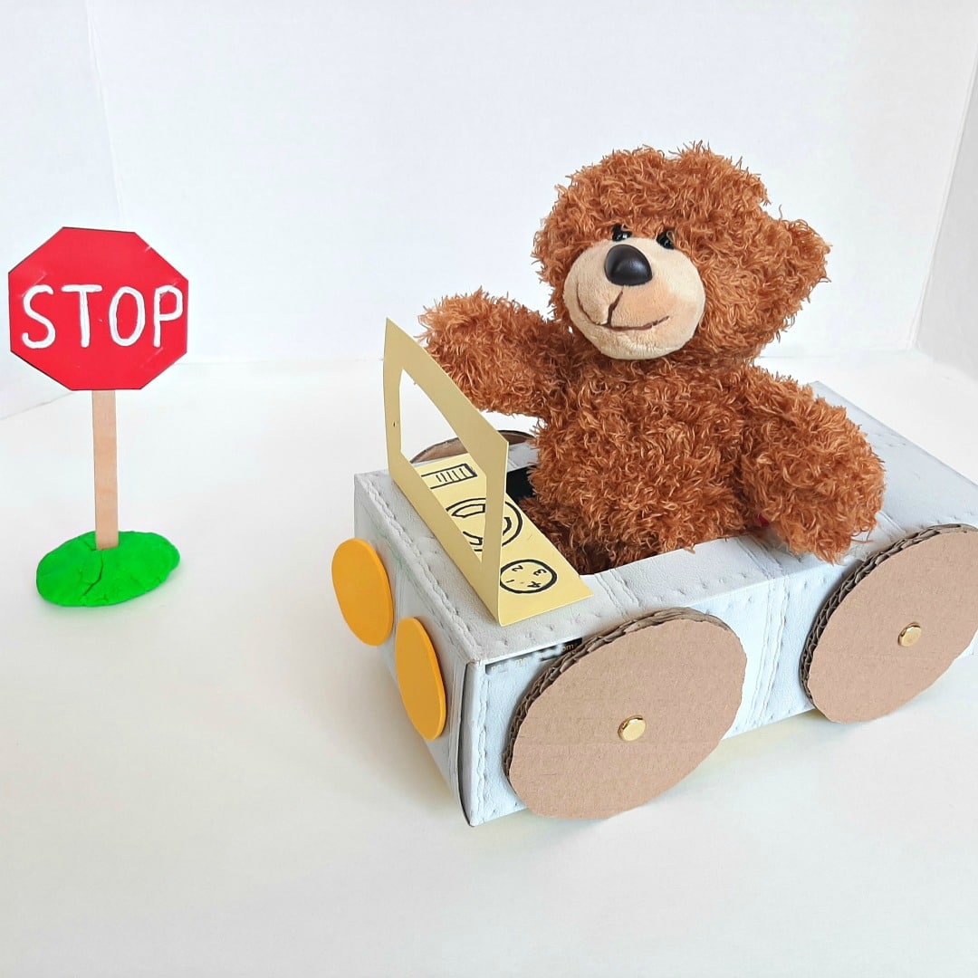 And automobiles.  Cardboard box crafts, Cardboard car, Diy for kids