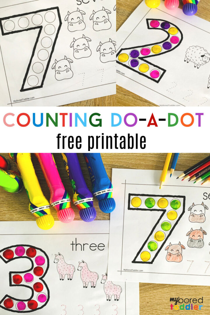 Counting Do-a-Dot Printable - My Bored Toddler Math is Fun!