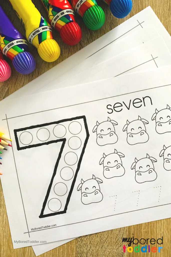 Counting Do a Dot Printable My Bored Toddler Math is Fun