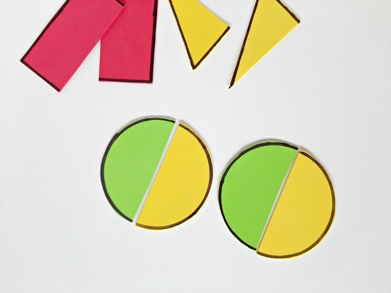 Toddler Math Activity with Foam Shapes