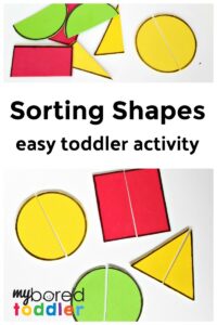 Toddler Math Activity with Foam Shapes - My Bored Toddler