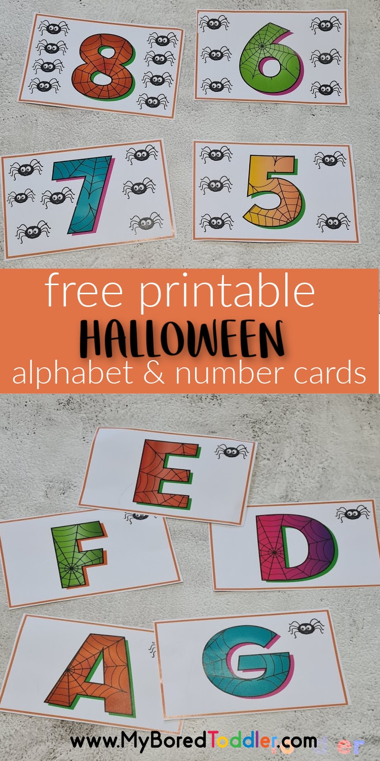 free printable Halloween alphabet and number cards pinterest - My Bored Toddler free-printable-halloween-alphabet-and-number-cards-pinterest-my-bored-toddler