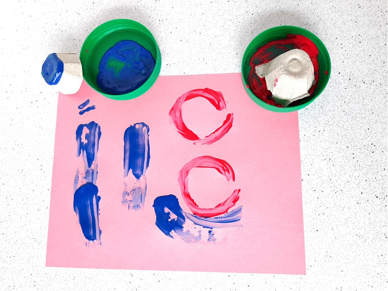 Egg Cup Stamps Painting Activity