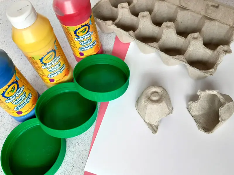 Egg Cup Stamps Painting Activity