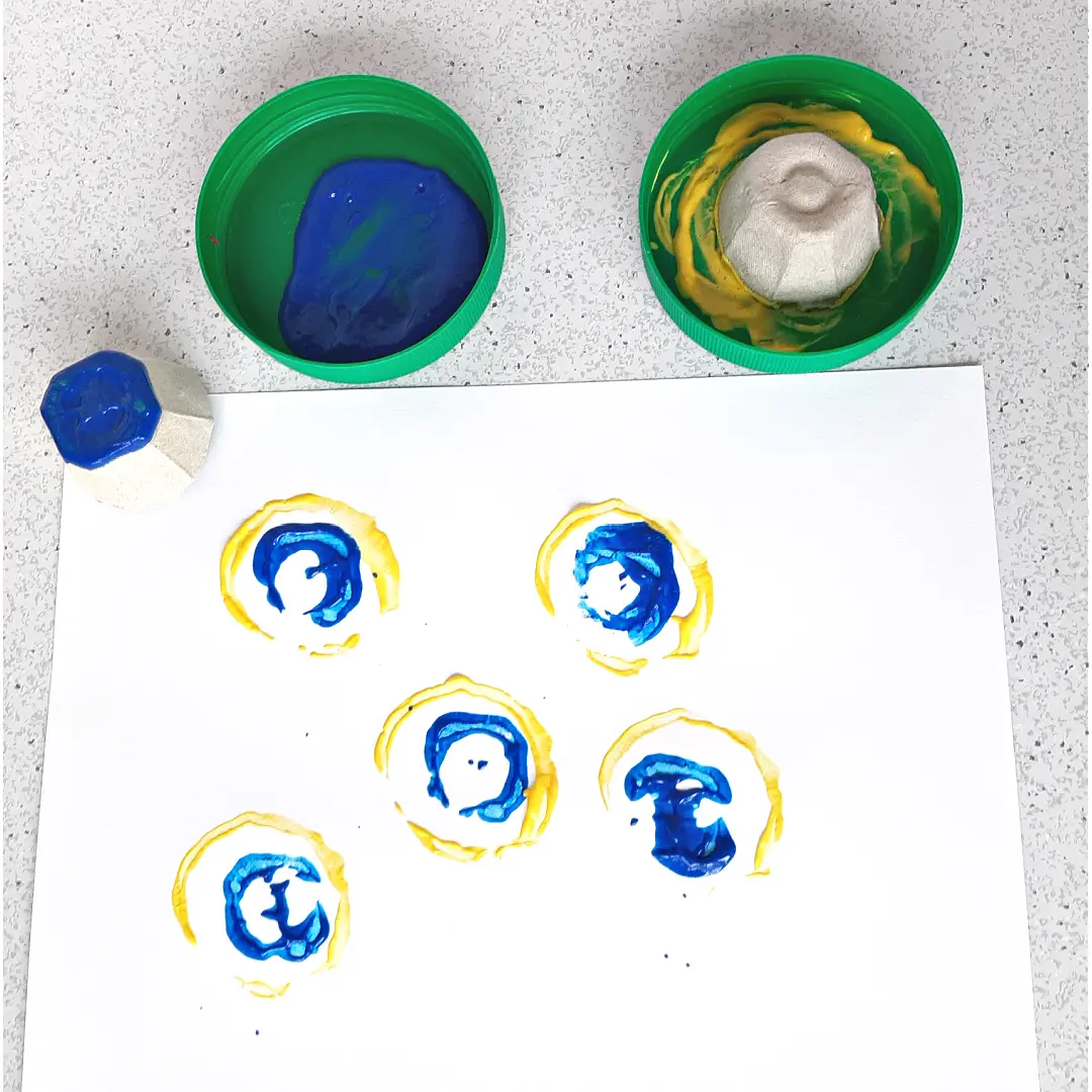 Egg Cup Stamps Painting Activity