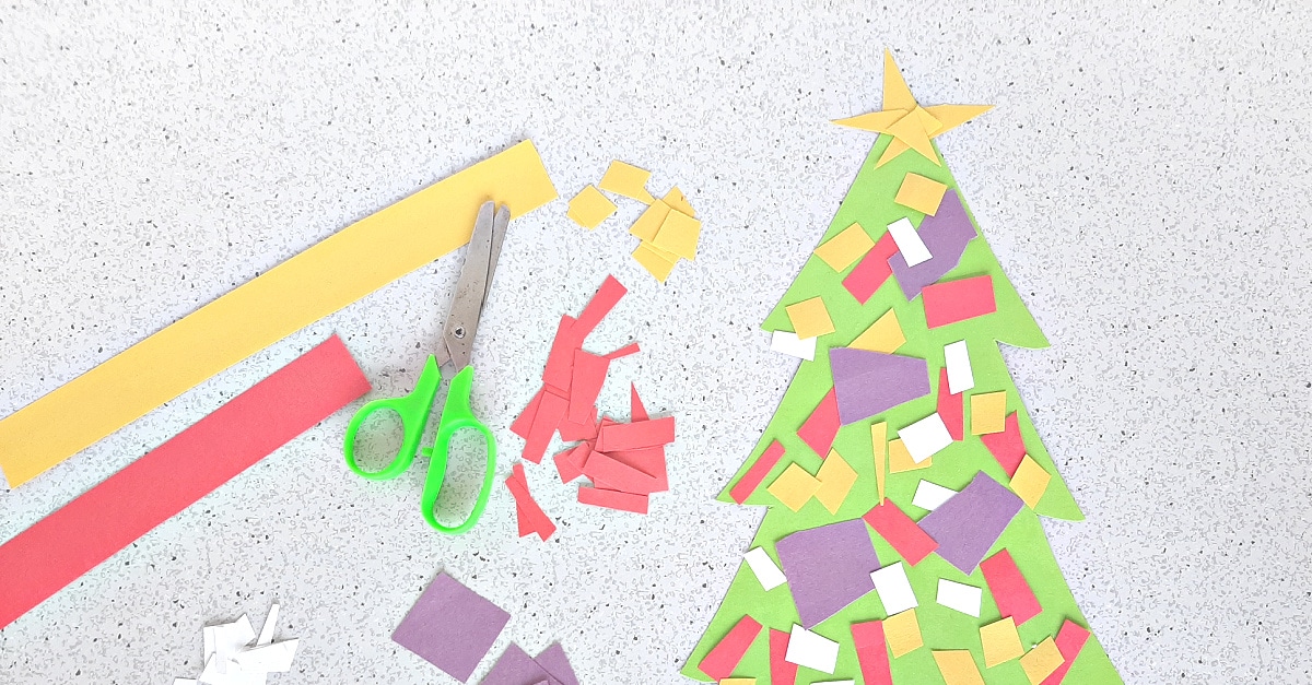 Christmas Tree Paper Craft for Toddlers