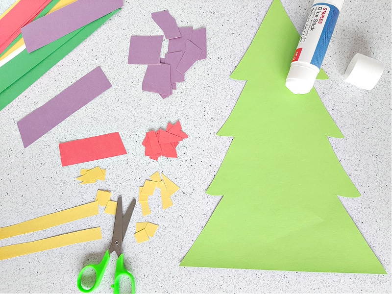 Paper craft with scissors and glue - My Bored Toddler