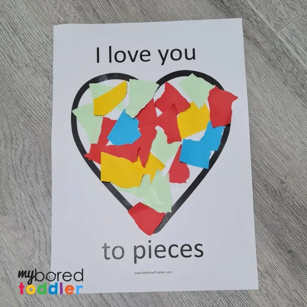 Valentine's Day - I Love You to Pieces (free template) - My Bored