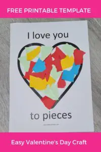 i love you to pieces printable template for toddlers valentine's day pinterest 1