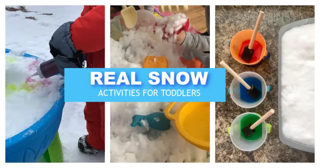 real snow activities for toddlers