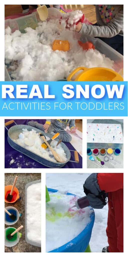 real snow activities for toddlers to play with pinterest